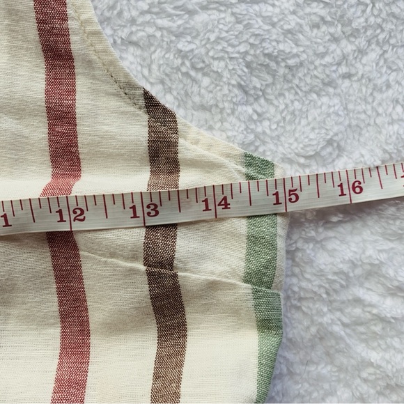 American Eagle Striped Cream Halter Babydoll Tiered Smocked Dress | NWT | Medium - Picture 8 of 10